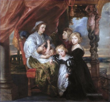  Kinder Malerei - Deborah Kip Ehefrau von Sir Balthasar Gerbier und ihre Kinder Peter Paul Rubens